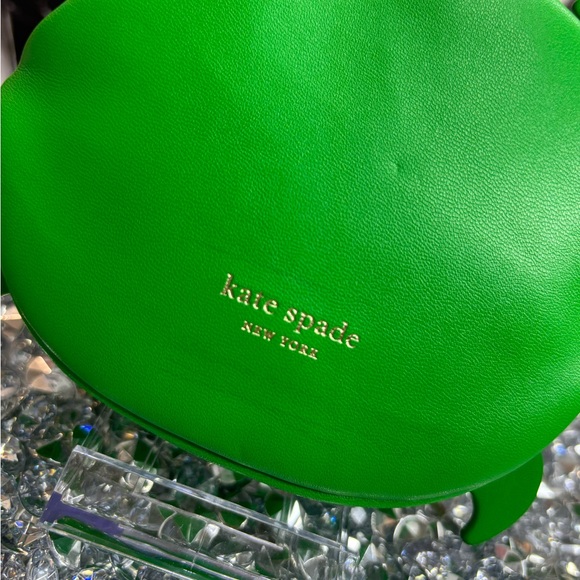 Kate Spade Shelly Crab Wristlet in green smooth leather NWOT - Picture 5 of 13